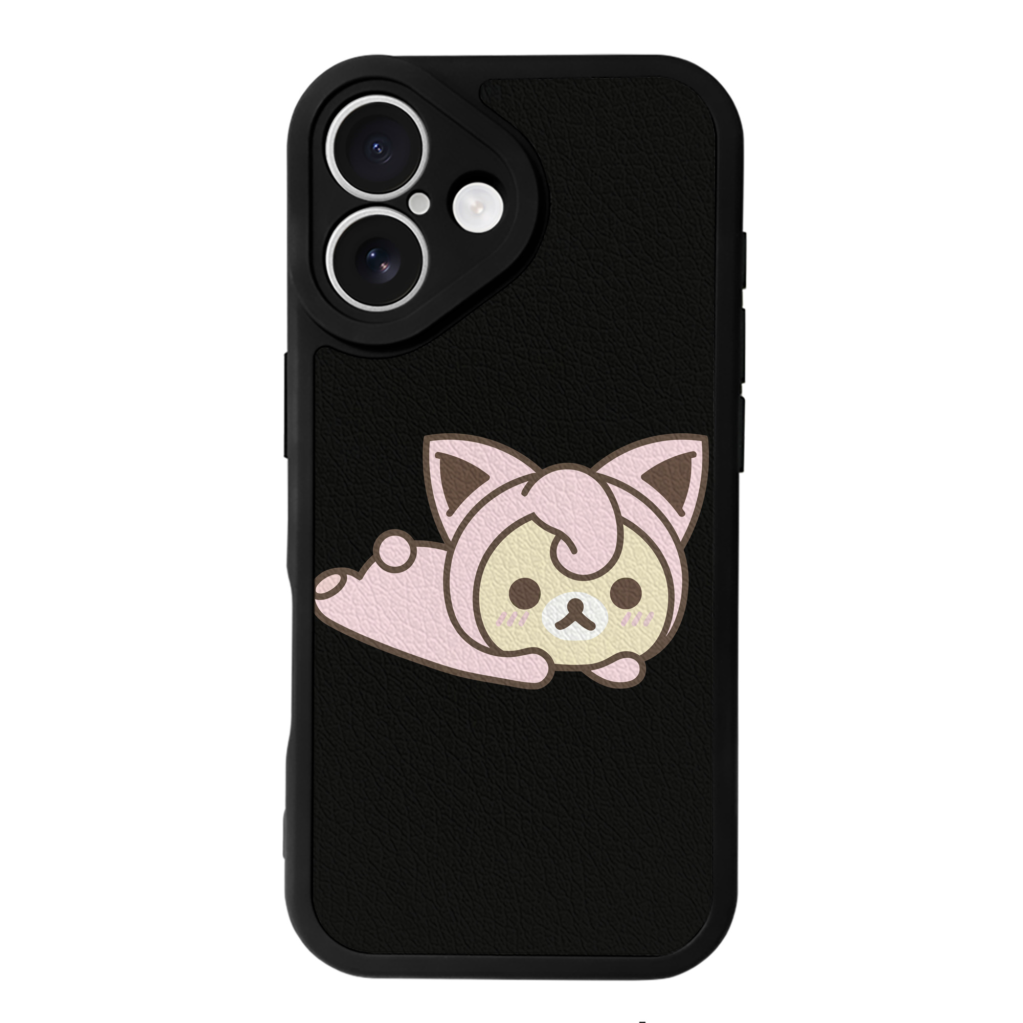 （画像用） リラックマ リラックマ キイロイトリ Rilakkuma Korilakkuma Kiiroitori 【iPhone 16シリーズ対応】シリコンスマホケース（レザー調） 材質：シリコン